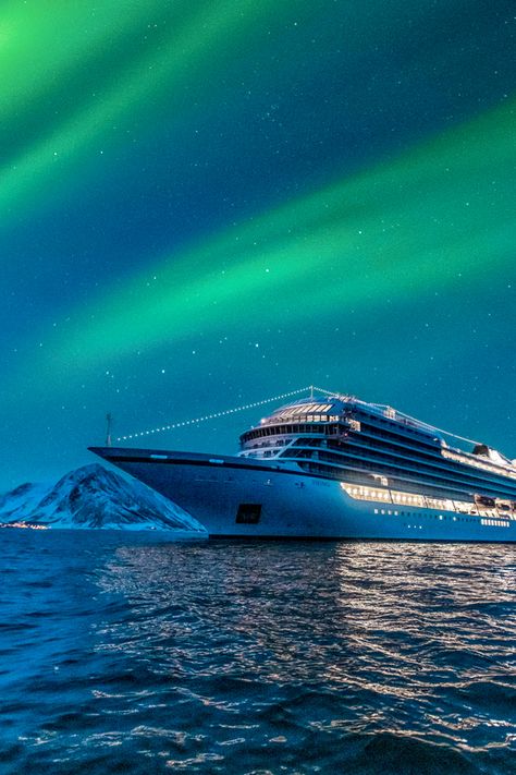 Travel north with Viking Cruises on the ocean voyage of a lifetime and see the magical Aurora Borealis, or Northern Lights, as you sail through arctic Norway. #myvikingstory #destinations #wanderlust #nightcruise #tromso #vacation #holiday #winter Northern Europe Cruise, Aurora Borealis Alaska, Northern Lights Cruise, Calligraphy Projects, Norway Trip, Norway Cruise, Norway Viking, Viking Cruises, Finland Travel