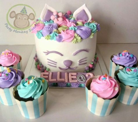 Kitty birthday cake cat cake kitten cake Kitty Cat Cakes, Kitty Themed Birthday Cake, Cat Themed Birthday Party Cake, Kitty Cat Cake, Kitty Cakes Birthdays, Kitty Birthday Cake, Kitty Cat Birthday Cake, Kitten Birthday Party Cake, Kitty Cake