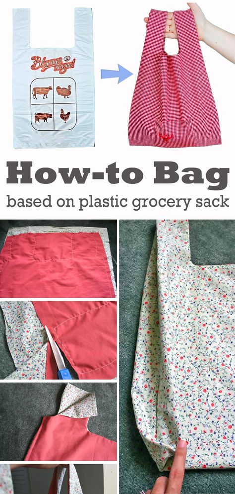 Fabric Grocery Bag Pattern, Canvas Grocery Bag Pattern, Market Bag Sewing Pattern Free, Diy Reusable Grocery Bags Easy Free Pattern, Sewing Grocery Bags Free Pattern, Grocery Bags Diy Reusable, How To Store Grocery Bags, Diy Grocery Bags Free Pattern, Bag Patterns To Sew Free And Easy