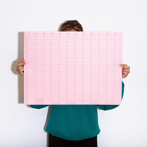 2025 Yearly Wall Calendar - Pink – Case Study Yearly Wall Calendar, Magnetic Poster Hanger, Minimalist Stationery, Wall Calendar Design, Large Wall Calendar, Calendar Management, Calendar Layout, Wall Planner, 2025 Calendar