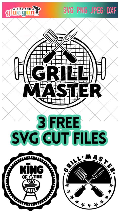 Grill Svg Free, Grill Master Svg Free, Cricut Templates, Cricut Svg Files Free, Custom Apron, Expressions Vinyl, Diy Gifts For Dad, Craft Apron