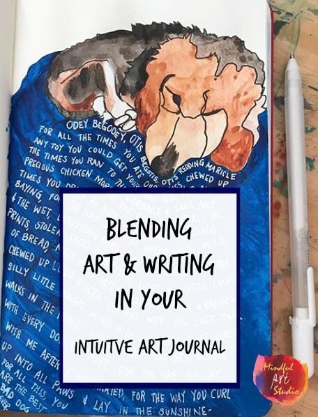 Blending Art & Writing In Your Intuitive Art Journal | Mindful Art Studio Creative Art Journal, Creative Arts Therapy, Mindful Art, Art Journal Prompts, Art Journal Tutorial, Art Therapy Projects, Art Writing, Art Therapy Activities, Art Journal Therapy