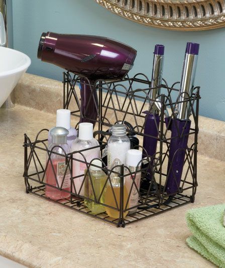 Hair Care Organizer Caddy Bathroom Blow Dryer Curling Iron Beauty Storage Holder Hair Dryer Caddy, Bathroom Counter Storage, Curling Iron Storage, Hair Tool Organizer, Bronze Hair, Care Organization, Bedroom Items, Bathroom Counters, Beauty Storage