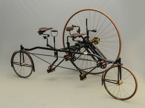 Steampunk Vehicle, Bicycle Camping, Antique Bicycles, Tandem Bicycle, Russian Tea, Penny Farthing, Retro Bicycle, Old Bicycle, Tandem Bike