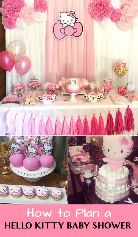 Hello Kitty Baby Shower Ideas, Hello Kitty Centerpieces, Printable Hello Kitty, Hello Kitty Balloon, Cake Hello Kitty, Hello Kitty Baby Shower, Hello Kitty Theme Party, Hello Kitty Cookies, Hello Kitty Decorations