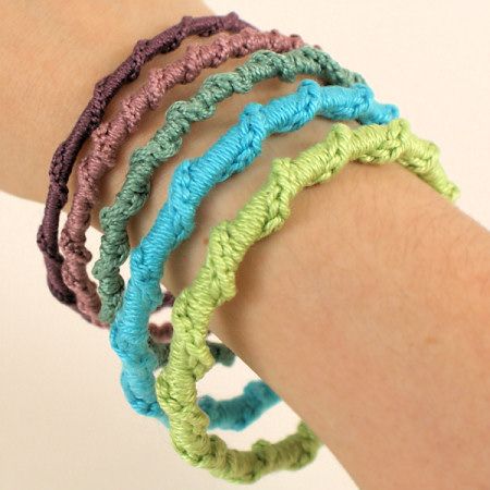 Crocheted Bracelets, Crochet Thread Size 10, Bracelet Crochet, Knit Jewelry, Twisted Chain, Quick Crochet Patterns, Easy Crochet Projects, Crochet Simple, Crochet Blog