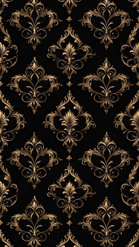 Dark Pattern Aesthetic, Medieval Aesthetic Wallpaper, Black And Gold Wallpaper Iphone, Versace Background, Victorian Motifs, Black And Gold Background, Versace Wallpaper, Royal Wallpaper, Black And Gold Aesthetic