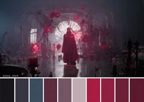 Scrivener Themes, Red Color Pallets, Color In Film, Movie Color Palette, Multiverse Of Madness, Color Palette Design, Color Inspo, Aesthetic Colors, Colour Board