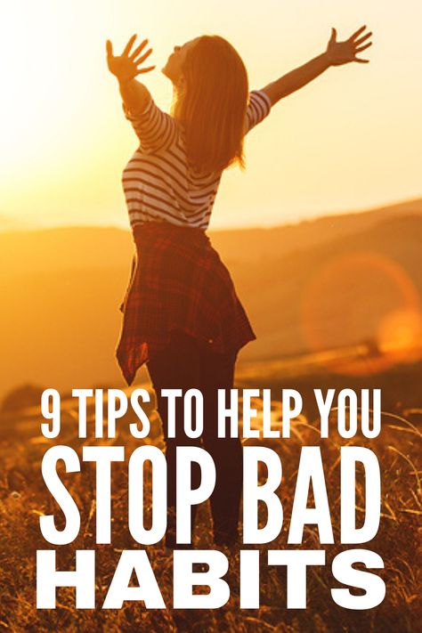 How to Break Bad Habits | If you're looking for the best ways to stop bad habits, we're sharing 9 tips and steps to get you on the path to lasting change! While we used to think it took 21 days to change habits, research suggests it takes much longer. If you struggle with self-discipline and want to know how to have the willpower needed to ditch the things that are holding you back, these self-improvement tips are key to your personal development, personal growth, and happiness. Stop Bad Habits, Change Habits, Breaking Bad Habits, Break A Habit, Feeling Discouraged, Social Media Consultant, Break Bad Habits, Feel Like Giving Up, Changing Habits