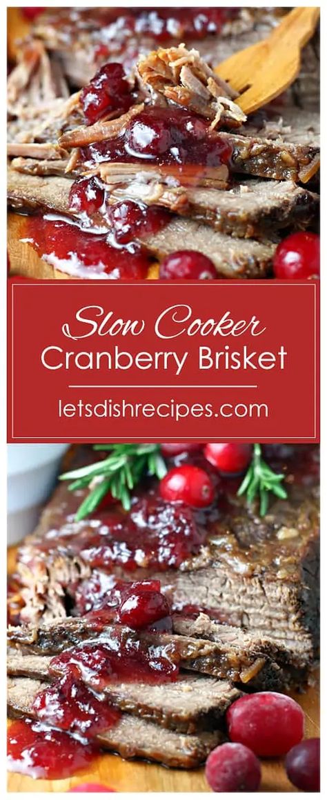 Cranberry Brisket, Christmas Brisket, Brisket Dinner, Holiday Brisket, Brisket Crock Pot, Slow Cooked Beef Brisket, Cranberry Glaze, Slow Cooker Christmas, Crockpot Christmas