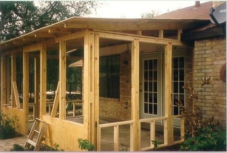 Remodeling Wichita: Studs Reveal Trend Seen in 2010 – Remodeling Wichita: Kitchen & Bath Design Screened In Porch Plans, Screened In Porch Diy, Screened Porch Designs, Balkon Decor, Porch Plans, Porch Addition, Building A Porch, Enclosed Patio, Screen Porch