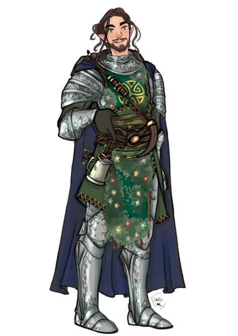 Dnd Oath Of Ancients Paladin, Paladin Armor Dnd, Nature Paladin, Oath Of Ancients Paladin, Dnd Elf Male, Dnd Paladin Art, Bard Paladin, Dnd Paladin Character Design, Dnd Half Elf