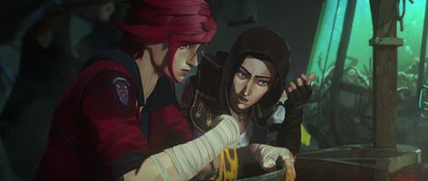 Caitvi Banner, Arcane Visuals, Cait Arcane, Arcane Screenshots, Arcane Screencaps, Packs Twitter, Vi League Of Legends, Love You Very Much, Movie Couples