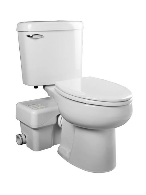 Ascent II Upflush Toilet, Basement Toilet, Broken Concrete, Basement Guest Rooms, Round Toilet, Bathroom Addition, Basement Remodel Diy, Elongated Toilet, Small Basements