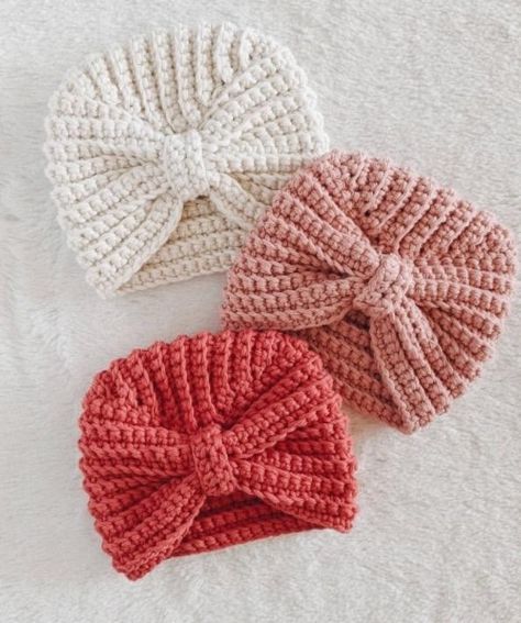 Crochet Hats Free Pattern Ladies, Kids Hats Patterns, Crochet Baby Cap, Crochet Turban, Crochet Mens Hat, Crochet Hat For Beginners, Crochet Baby Sweaters, Hat Patterns Free, Crocheted Hats