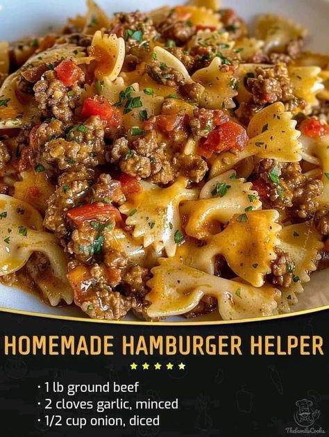 Homemade Hamburger Helper Easy, Hamburger Dinners, Hamburger Helper Homemade, Stovetop Meals, Struggle Meals, Comforting Casseroles, Cowboy Casserole, Hamburger Helper Recipes, Snack Easy