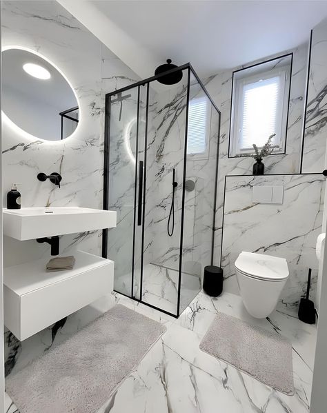 Drømme Bad, Toilet And Bathroom Design, Bathroom Interior Design Modern, Bilik Air, Interior Design Your Home, Bathroom Decor Luxury, Washroom Design, Modern Kitchen Design Luxury 2020, Bathroom Redesign