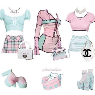 Outfits And Accessories, 2000s Fashion Outfits, Cute Swag Outfits, Kpop Fashion Outfits, Kawaii Clothes, Clueless, Girly Fashion, Teenage Fashion Outfits, 2000s Fashion