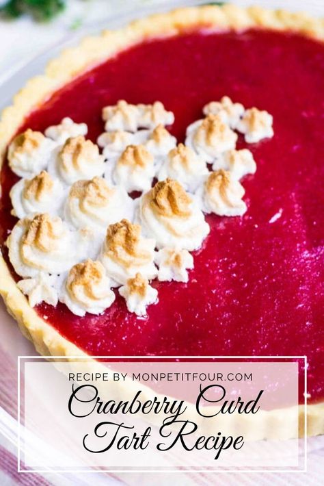 Cranberry Curd Tart Recipe, Cranberry Tartlets, Cranberry Tart Recipe, Cranberry Curd Tart, Cranberry Curd, Cranberry Pie Recipes, Curd Tart, Cranberry Tart, Baking Bad