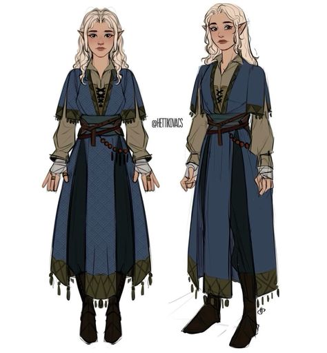 Dnd Outfits Inspiration Druid, Half Elf Character Design, Druid Outfit Design, Rogue Dnd Outfit, Fantasy Elf Outfit, Dnd Elf Druid, D&d Outfits, Druid Clothes, Dnd Druid Outfit