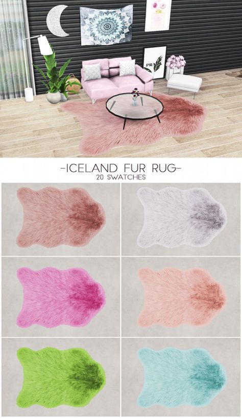 Sims Furniture, Fur Rugs, Furniture Cc, Alpha Cc, Die Sims 4, Sims Baby, Cc Sims4, Cc Furniture, Free Sims 4