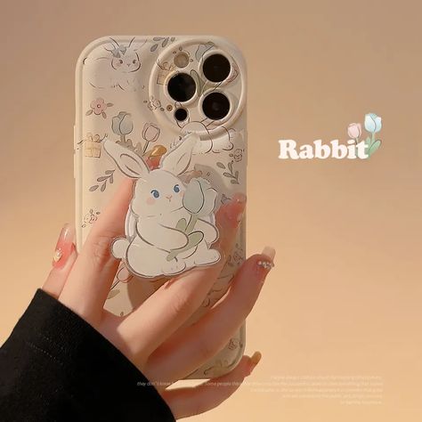 Bunny Phone Case, Shell Phone Case, Shell Phone, Apple Coloring, Garden Rose, Rabbit Cartoon, Iphone Phone Cases, Leather Case, Mobile Gadgets