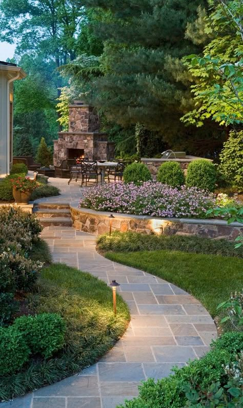 Shelter House, Pathway Landscaping, Stone Steps, Japanese Garden Design, Stone Pathway, Landscape Designs, Garden Backyard, Have Inspiration, Traditional Landscape