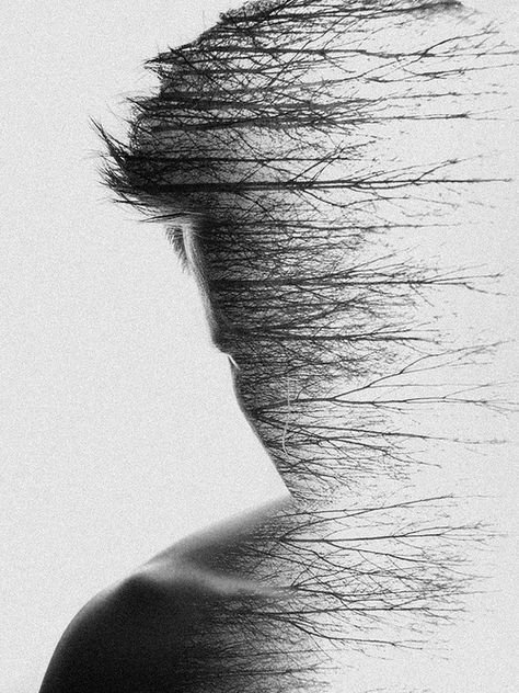 Wow so neat Double Exposure Photography, Charcoal Drawings, Black And White Photograph, Plakat Design, Multiple Exposure, Exposure Photography, Dark Soul, Foto Tips, White Eyes