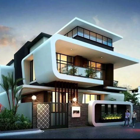 Small House Art, Design For Small House, 3d Front Elevation, 3d Elevation Design, Indian House Exterior Design, House Structure Design, Elevation Ideas, Front Elevation Design, 3d Elevation