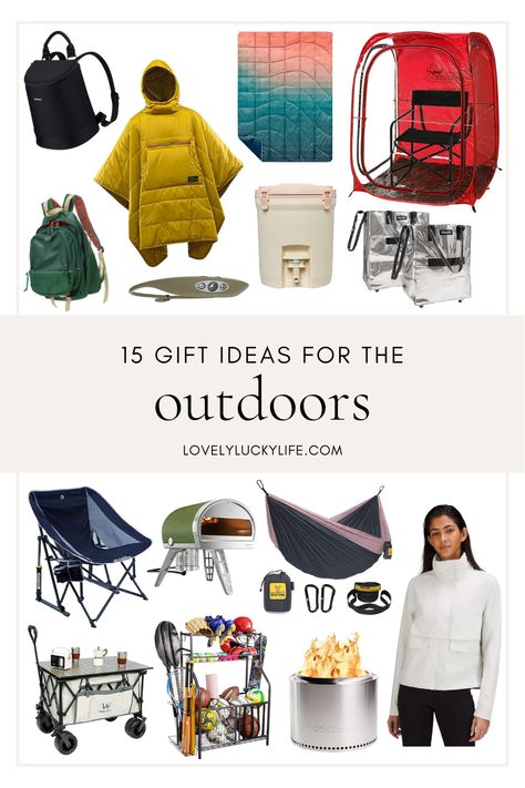 If you have an adventurous woman in your life who loves spending time outdoors, you’re in the BEST place to find her a gift! Whether she loves to hike, camp, or just hang outside on the patio, I’ve rounded up 15 gift options to choose from. Here are 15 of the best outdoor gifts for women that she’ll LOVE to receive! #outdoors #hiking #camping #giftideas #mothersday Camping Gifts For Women, Outdoor Gear Organization, Outdoor Gift Ideas, 15 Gift Ideas, Spending Time Outside, Lululemon Rain Jacket, Outdoors Aesthetic, Adventurous Women, Hiker Gifts