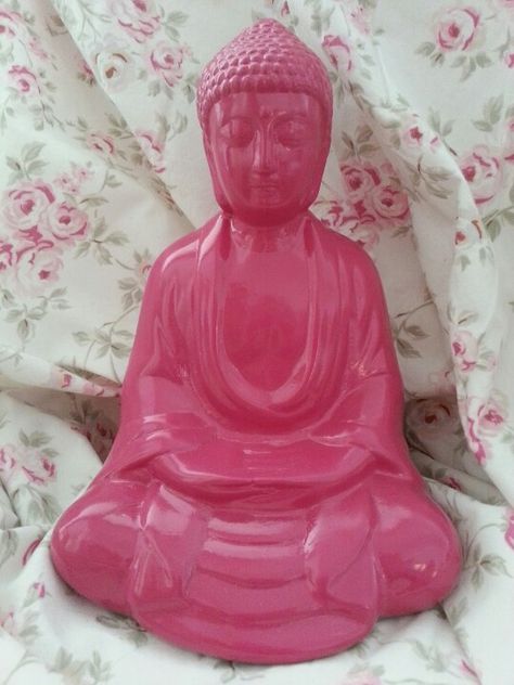 PINK Buddha Buddah Statue, Pink Buddha, Energizing Colors, Happy Buddha, Kwan Yin, Hamsa Hand, Buddhism, Namaste, Pale Pink