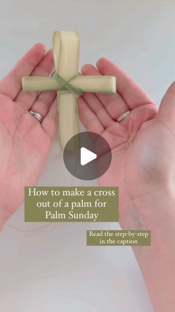 Catholic News Agency on Instagram: "Do you know how to make a cross out of palms? Here's a step-by-step so you can make one on Palm Sunday. 

1. Start by holding the palm with the pointed end down. 
2. Fold the flat edge down. This will be the top of the cross. (How far you fold the edge down will depend on the length of your palm.)
3. Take the pointed end of the palm and fold it upward, towards the bottom of the first fold. This is the bottom of the cross. You will now have the vertical part of the cross. (Make sure you have enough palm left to make the horizontal part of the cross.)
4. Taking the remaining part of the palm, you will make a small fold where the two ends meet so that the palm is now horizontal. 
5. Make a loop on the right, bringing the palm behind the vertical part of the Palm Cross, Newborn Schedule, Garden On A Hill, Palm Sunday, News Agency, Natural Home, A Cross, The Palm, The Cross