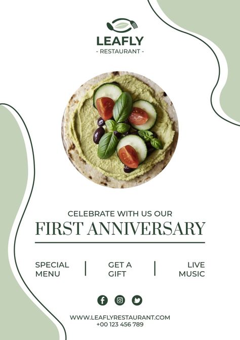 Restaurant Anniversary Poster, Restaurant Invitation, Restaurant Anniversary, Anniversary Food, Event Invitation Design, Restaurant Promotions, Posters Layout, Graphic Design Posters Layout, Restaurant Poster