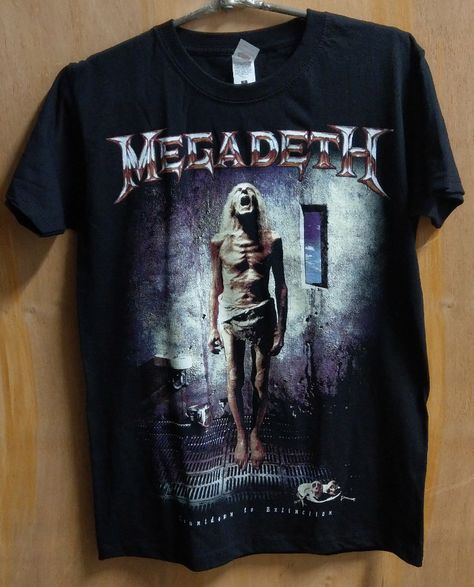 Megadeth - Countdown to Extinction (T-Shirt) Megadeth Shirt, Megadeth T Shirt, Metalhead Fashion, Countdown To Extinction, Heavy Metal Fashion, Metallica T Shirt, Band Outfits, Metal T Shirts, Fashion Victim