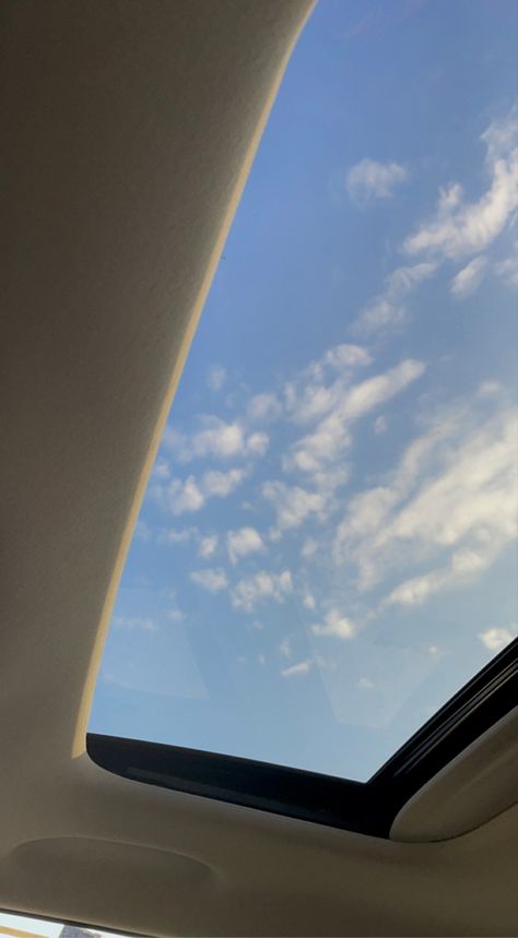 Sunroof Car Photography Aesthetic, Sunroof Car Aesthetic, Sunroof Car, City Life Photography, Weather Quotes, Snapchat Streak, Sky Photography Nature, Boy Celebrities, Story Ideas Pictures