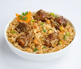 Premium Photo | Photo indian spicy beef biryani with raita and gulab jamun served in a dish side view on grey background Homemade Meat Rub, Beef Biryani, Mutton Biryani, Indian Street Food Recipes, Smoked Meat Recipes, Gulab Jamun, Spicy Beef, Nigella Lawson, Grey Background