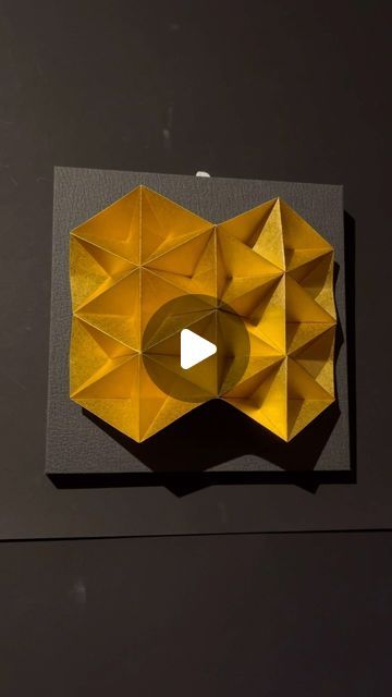 D.Hinklay on Instagram: "Origami; Triangles-mini(Gold)
I made it from a piece of paper and didn’t cut any part of paper to create it.
I designed it by myself.
#origami #geometric #asmr #折り紙 #gold" Origami Paper Art Step By Step, Origami Geometric Shapes, Origami Triangle, Origami Paper Folding, Geometric Origami, Paper Origami, Mini Gold, Piece Of Paper, Diy Origami