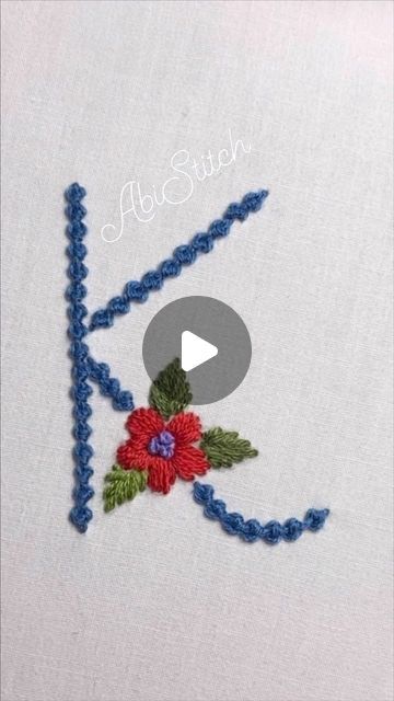 Embroidery Design For Beginners, Simple Hand Embroidery Designs, How To Embroider Letters, Hand Embroidery Letters, Cross Embroidery Designs, Diy Embroidery Projects, Design For Beginners, Miniature Embroidery, Sewing Circles