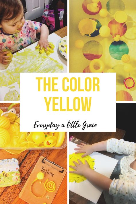 Yellow Infant Art, Yellow Crafts Preschool, Yellow Day Activities Preschool, Yellow Activities, Tot School Themes, Colors Activities, Colors Preschool, Book Of The Week, Montessori Teaching