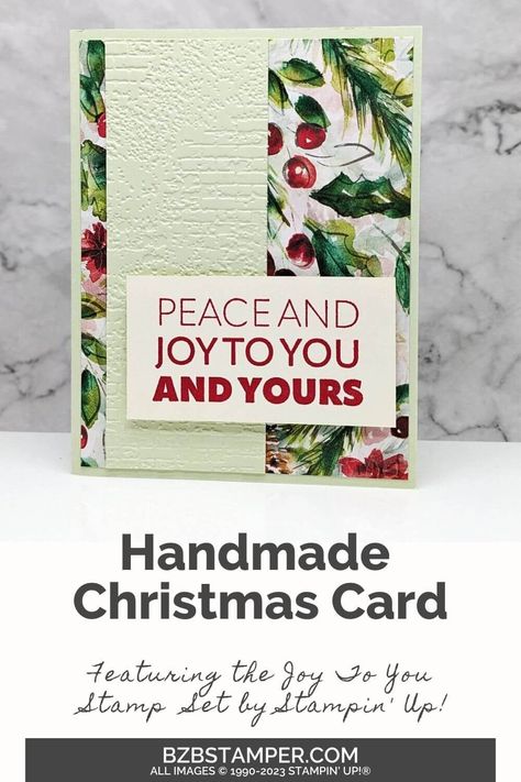 Stampin Up Joy To You Stamp Set, Stampin Up Joy To You Cards, Joy To You Stampin Up Cards, Stampin Up Christmas Cards 2023-2024, Simple Card Designs, Paper Craft Tutorials, Stampin Up Christmas Cards, Stampin Up Christmas, Bold Fonts