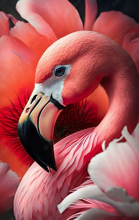 Flamingos Art Illustration, Coral Painting, Poster Advertisement, Flamingo Pictures, Animal Canvas Paintings, Beautiful Flamingo, Flamingo Art Print, Wild Animals Photography, Flamingo Painting