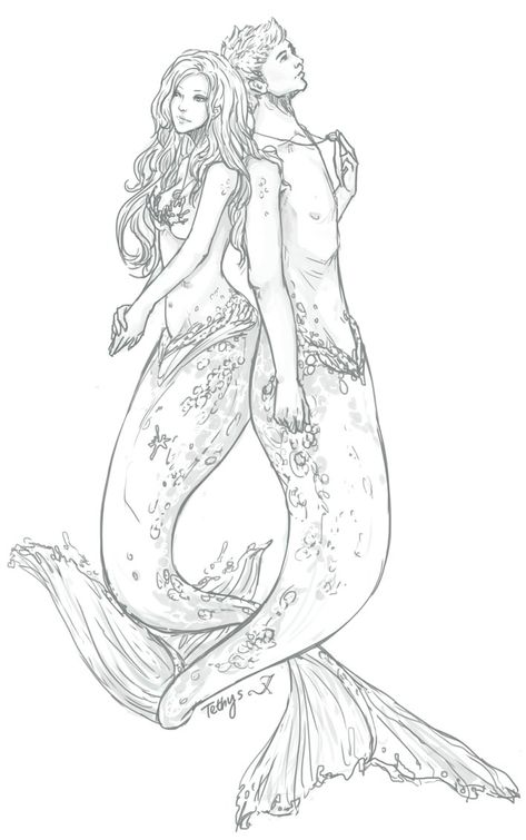 Gemini by juliexu1992 on DeviantArt Mermaid Tattoo Designs, Mermaid Coloring Book, Mermaid Artwork, Start Drawing, Between Two Worlds, Mermaid Drawings, Mermaid Pictures, Geniale Tattoos, Mermaid Tattoo