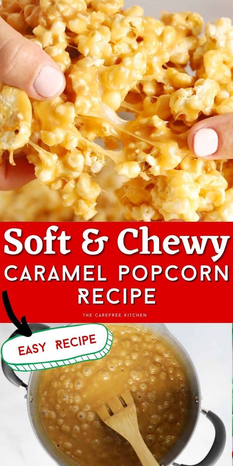 Homemade Carmel Corn, Homemade Popcorn Seasoning Recipes, Carmel Corn Recipe, Easy Caramel Corn Recipe, Easy Caramel Popcorn, Popcorn Seasoning Recipes, Popcorn Recipes Sweet, Homemade Caramel Popcorn, Popcorn Balls Recipe