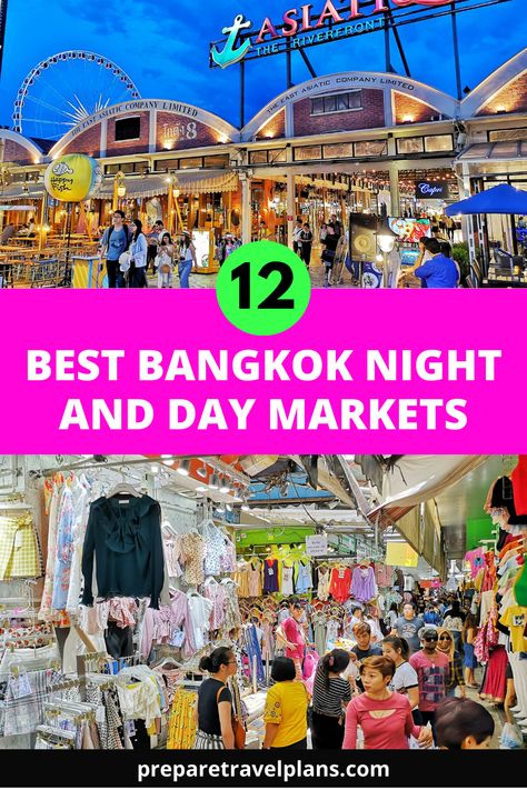 Explore Bangkok's 12 Best Night and Day Markets for unbeatable shopping and delectable local foods. Don't miss this unforgettable experience! Bangkok Night Market, Asian Night Market, Cheap Stylish Clothes, Bangkok Market, Bangkok Itinerary, Bangkok Travel Guide, Bangkok Shopping, Thailand Vacation, Bangkok Travel