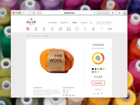 Olin Haberdashery Store Website by Filippo Chiumiento Crochet Website, Ecommerce Web Design, Ecommerce Themes, Ecommerce Design, Web Ui Design, Web Design Projects, Application Design, Web Blog, Web Inspiration