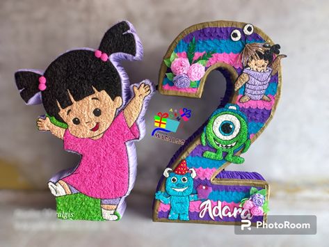 Buu Monster Inc, Moana Birthday Decorations, Monster Inc Birthday, Piñata Ideas, Monster Inc, Moana Birthday, Monsters Inc, 2nd Birthday, Birthday Decorations