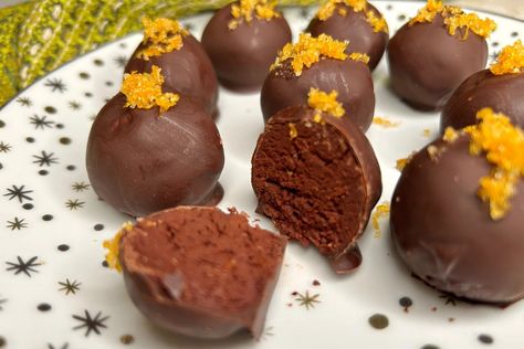 Chocolate Orange Truffles - Working Against Gravity Chocolate Orange Truffles, Orange Truffles, Chocolate Orange Cake, Chocolate And Orange, Orange Chocolate Cake, Cacao Beans, Chocolate Glaze, Orange Cake, Cake Balls