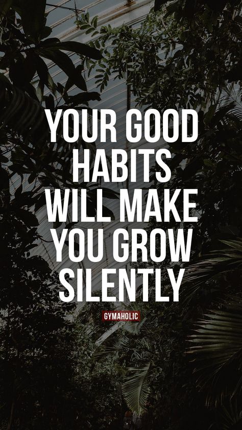 Grow Silently, Fit Quotes, Motivation Techniques, Quotes For Motivation, Habit Quotes, Gym Quotes, Workout Quotes, Gym Interior, Positive Things