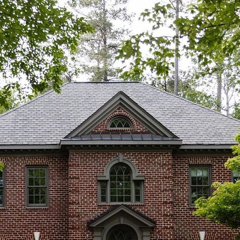 JULIA MARCUM · CLJ 🏡 on Instagram: "The exterior makeover continues! Couldn't be more happy with the new moody trim, but...front door next? 👀 (Last slide for options!)" Julia Marcum, Transitional Exterior, Exterior Renovation, Exterior Makeover, House Exterior, Front Door, Trim, Exterior, On Instagram