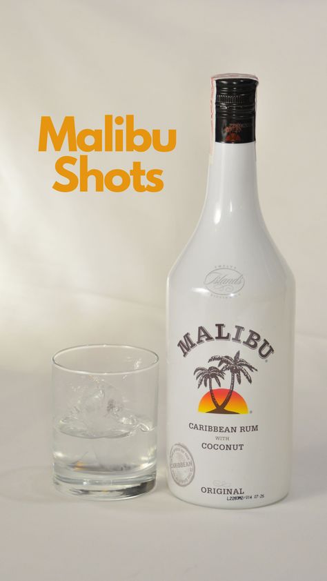 Malibu Shots Malibu Rum Shots Recipes, Barbie Jello Shots, Malibu Shots, Barbie Jello, Malibu Bottle, Scooby Snack Shot, Peach Jello Shots, Blue Hawaiian Jello Shots, Rum Shots